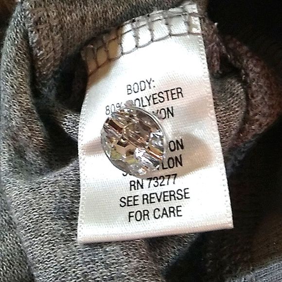 Princess Vera way XL polyester rayon Gray Crystal buttons down the front sweater - Picture 7 of 7